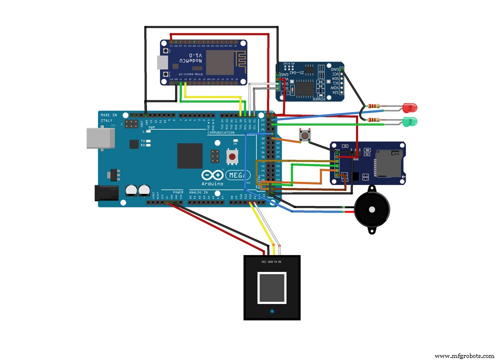 Secure Arduino Fingerprint Attendance System with Cloud Data Storage