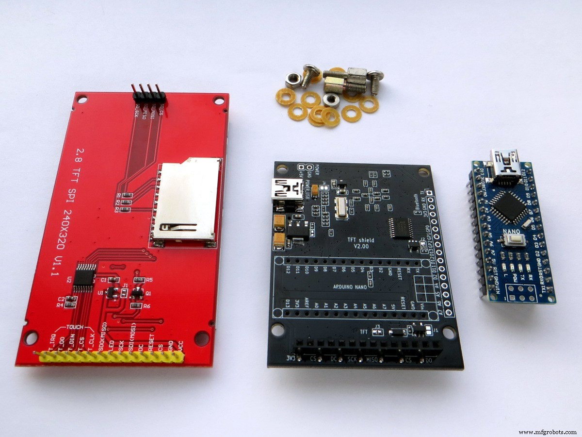 High-Performance 2.8” TFT Shield for Arduino Nano – 320×240 SPI Display