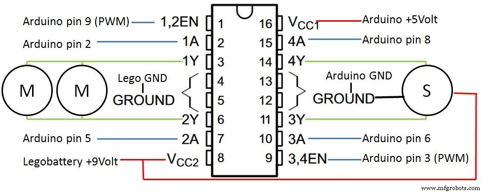 Master Lego Power Functions with Arduino & Bluetooth Control