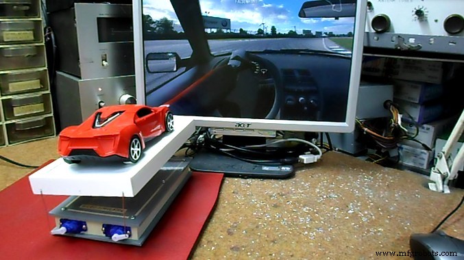 DIY 2D Motion Racing Simulator Using Arduino Nano & SG90 Servos