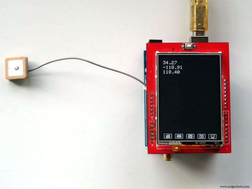 Arduino GPS and TFT Touchscreen Shield Project: Real-Time Location Display