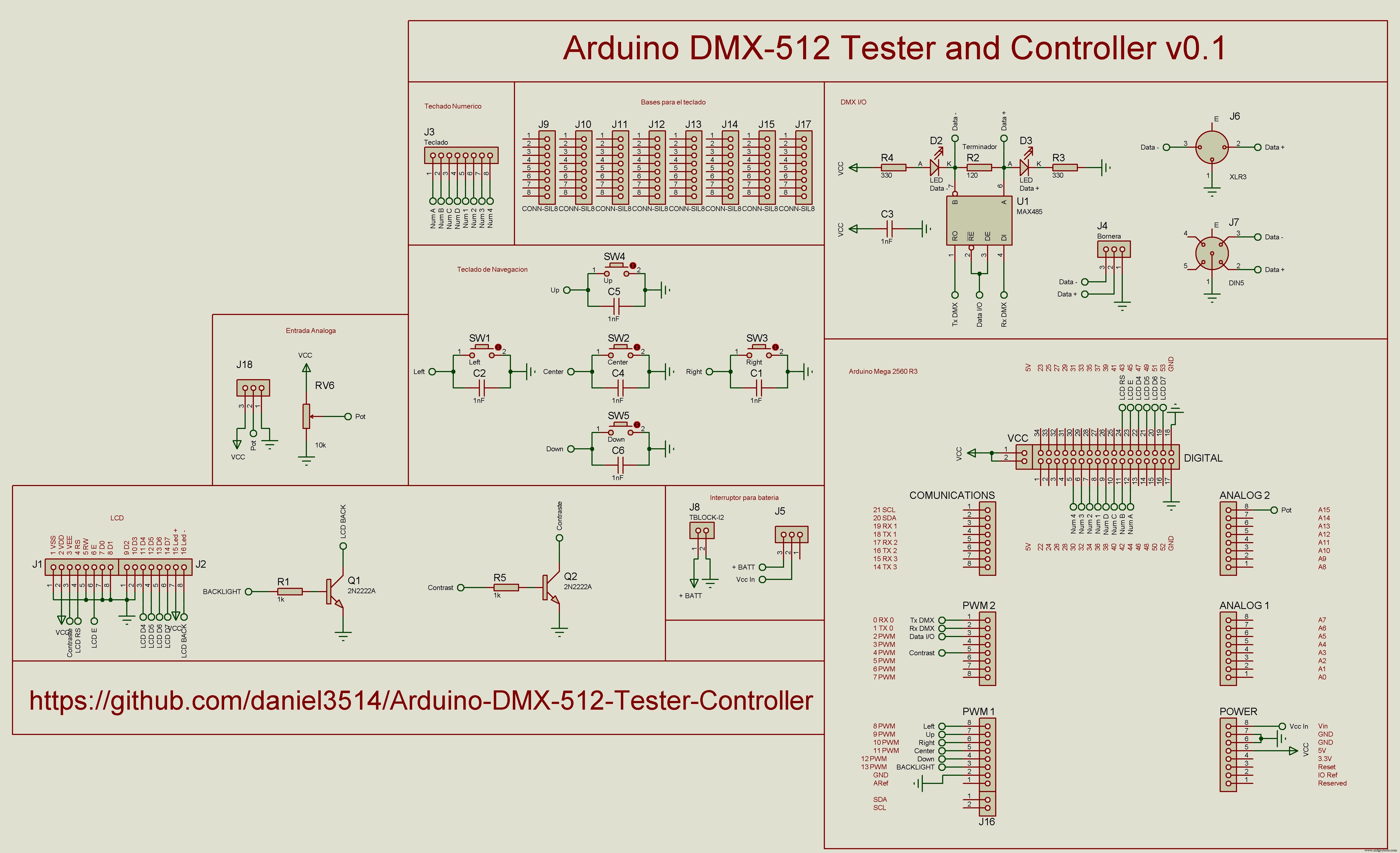 Arduino DMX-512 Tester Controller – Full Parts Kit for Reliable Lighting Control