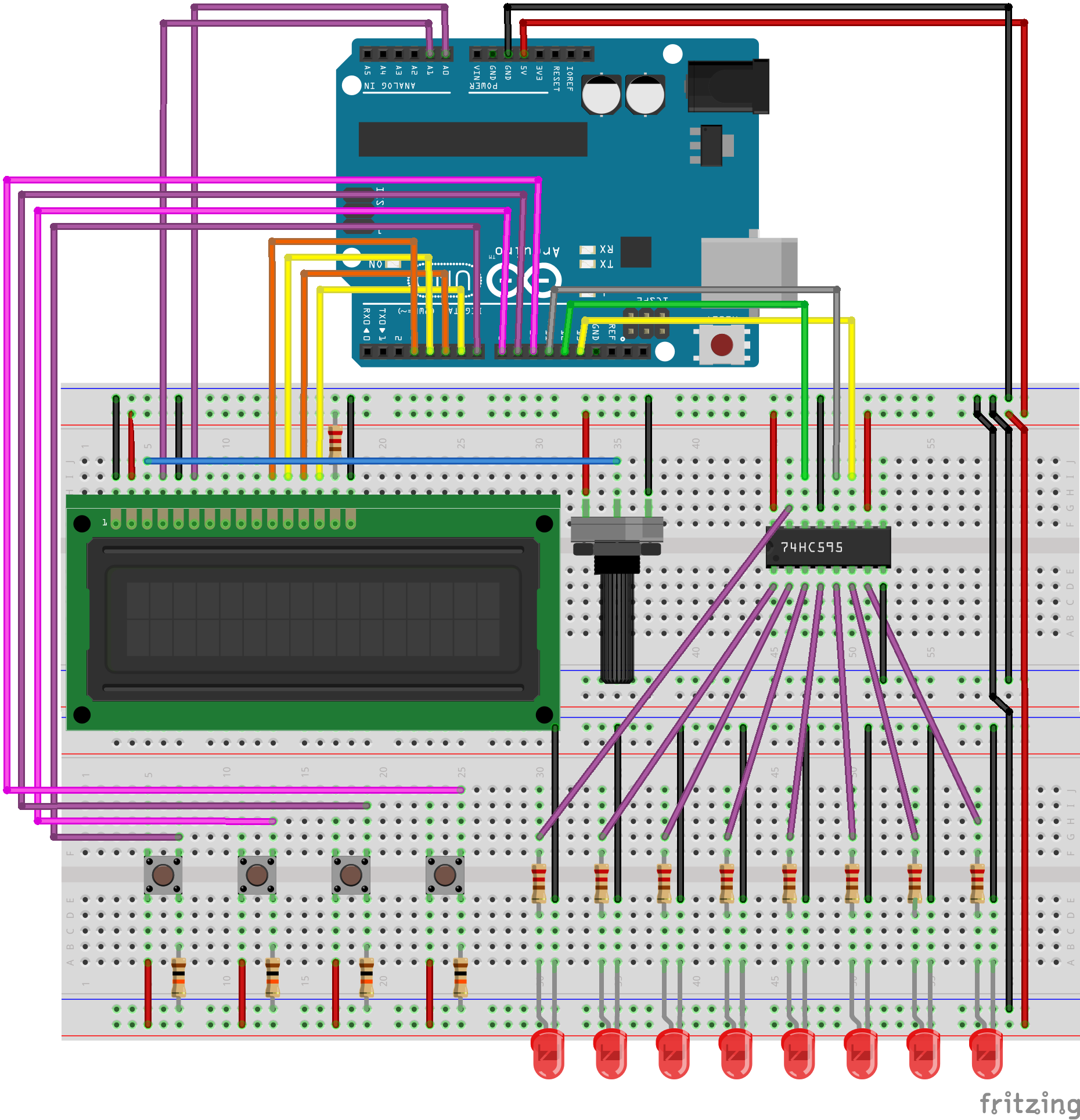 Create Stunning Light Sequences with Arduino Shift Register