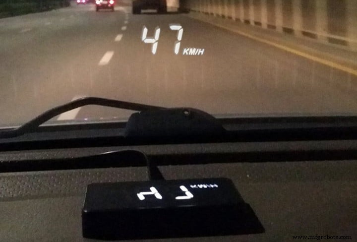 Car HUD: Real‑Time Windshield Speed & Compass Display
