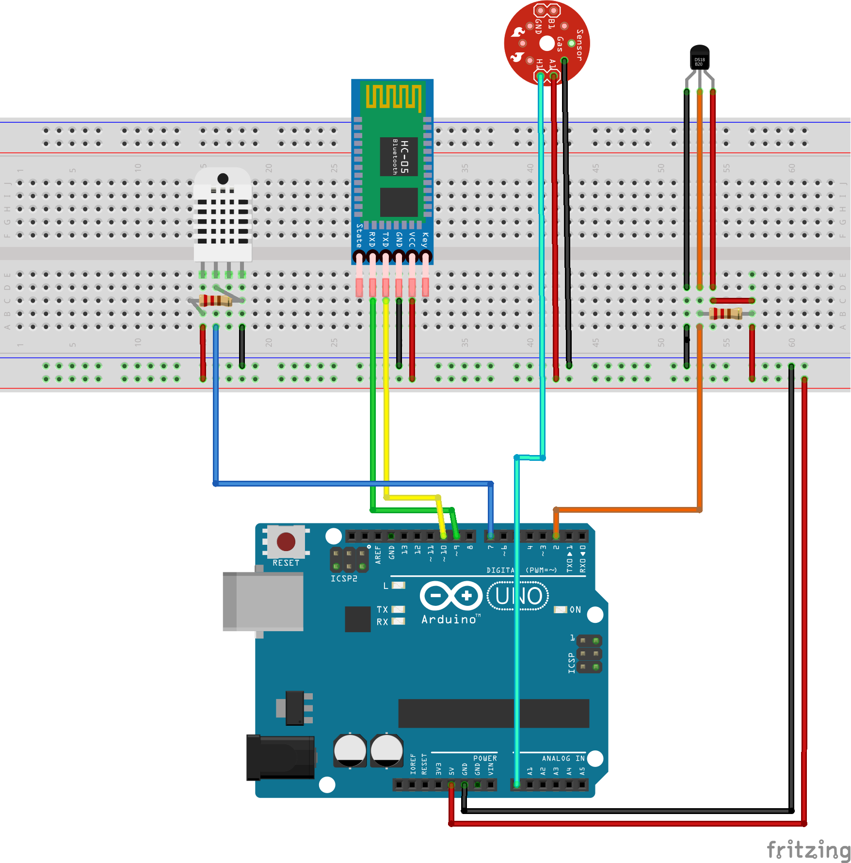 Smart Health Monitoring Station: Arduino, Bluetooth, and Sensors