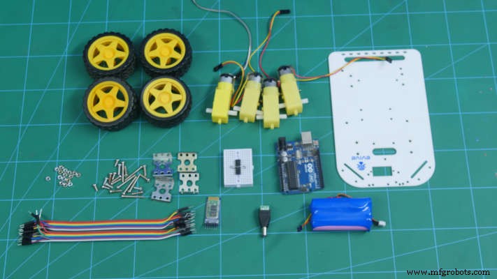 Build a 4-Wheel Arduino Robot Controlled via Dabble App