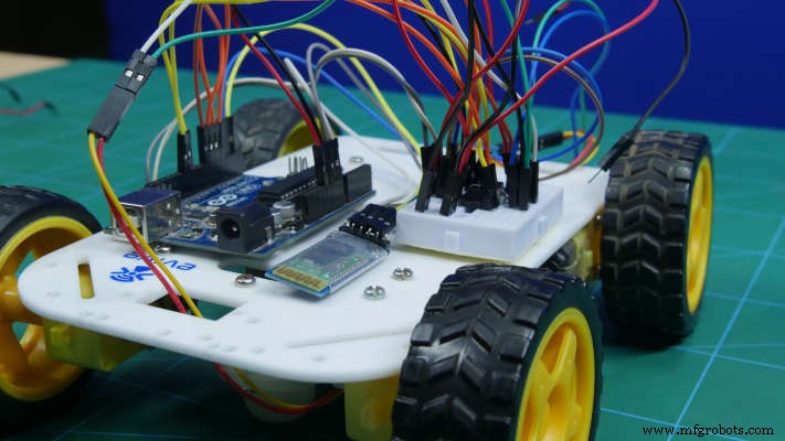 Build a 4-Wheel Arduino Robot Controlled via Dabble App