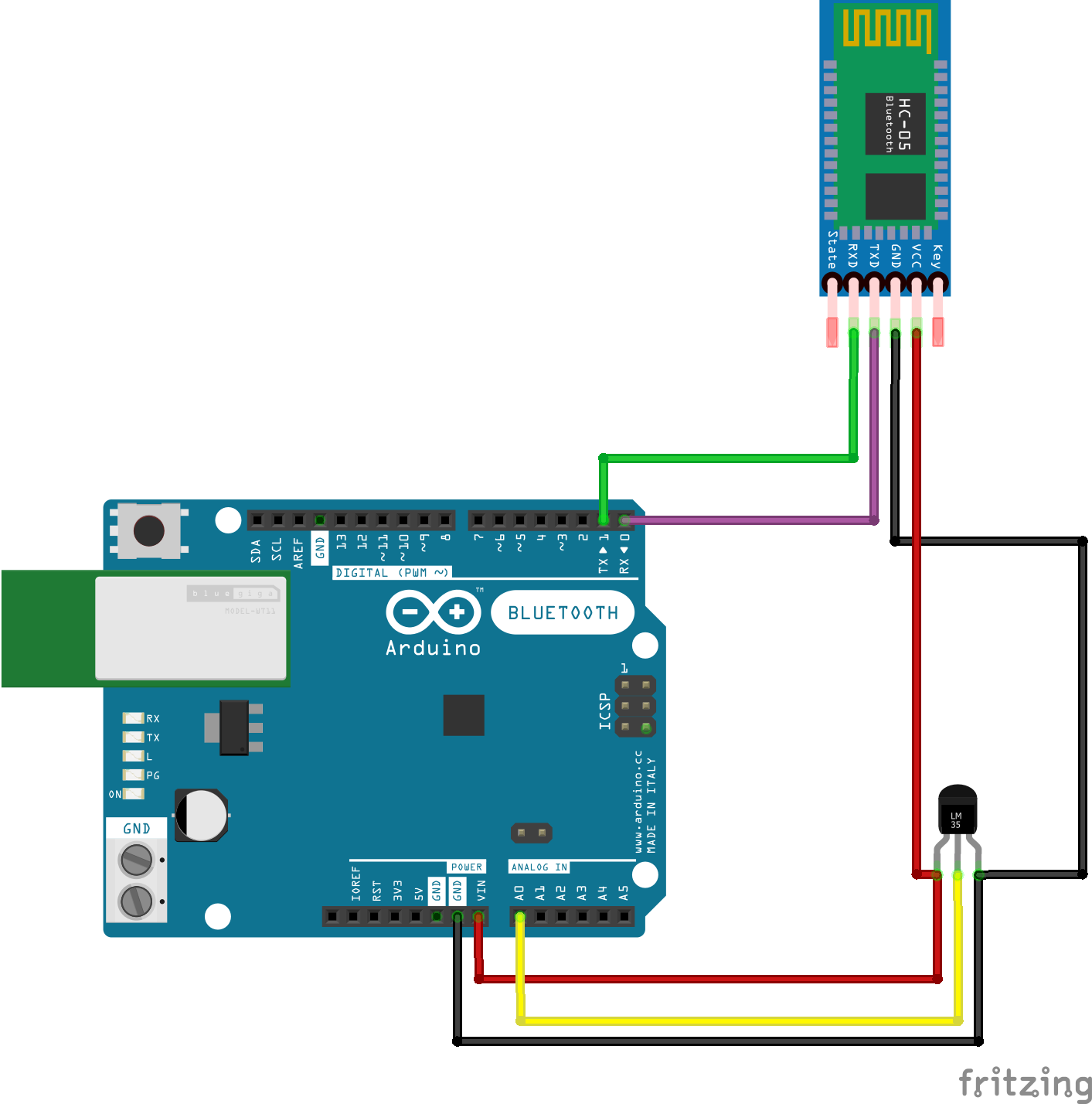 Smartphone-Based Temperature Monitoring System with Arduino and Bluetooth