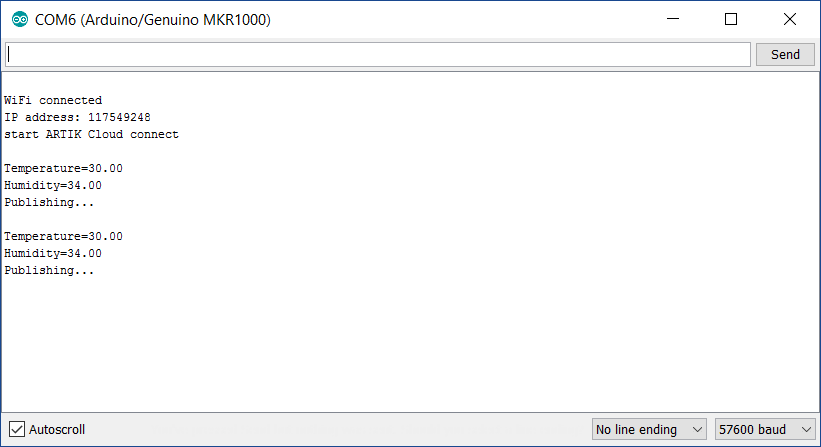 Arduino MKR1000 + DHT11 Sensor: MQTT IoT Demo on Samsung ARTIK Cloud