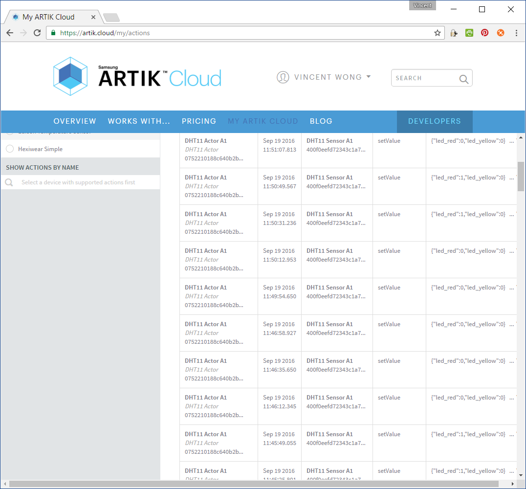 Arduino MKR1000 + DHT11 Sensor: MQTT IoT Demo on Samsung ARTIK Cloud