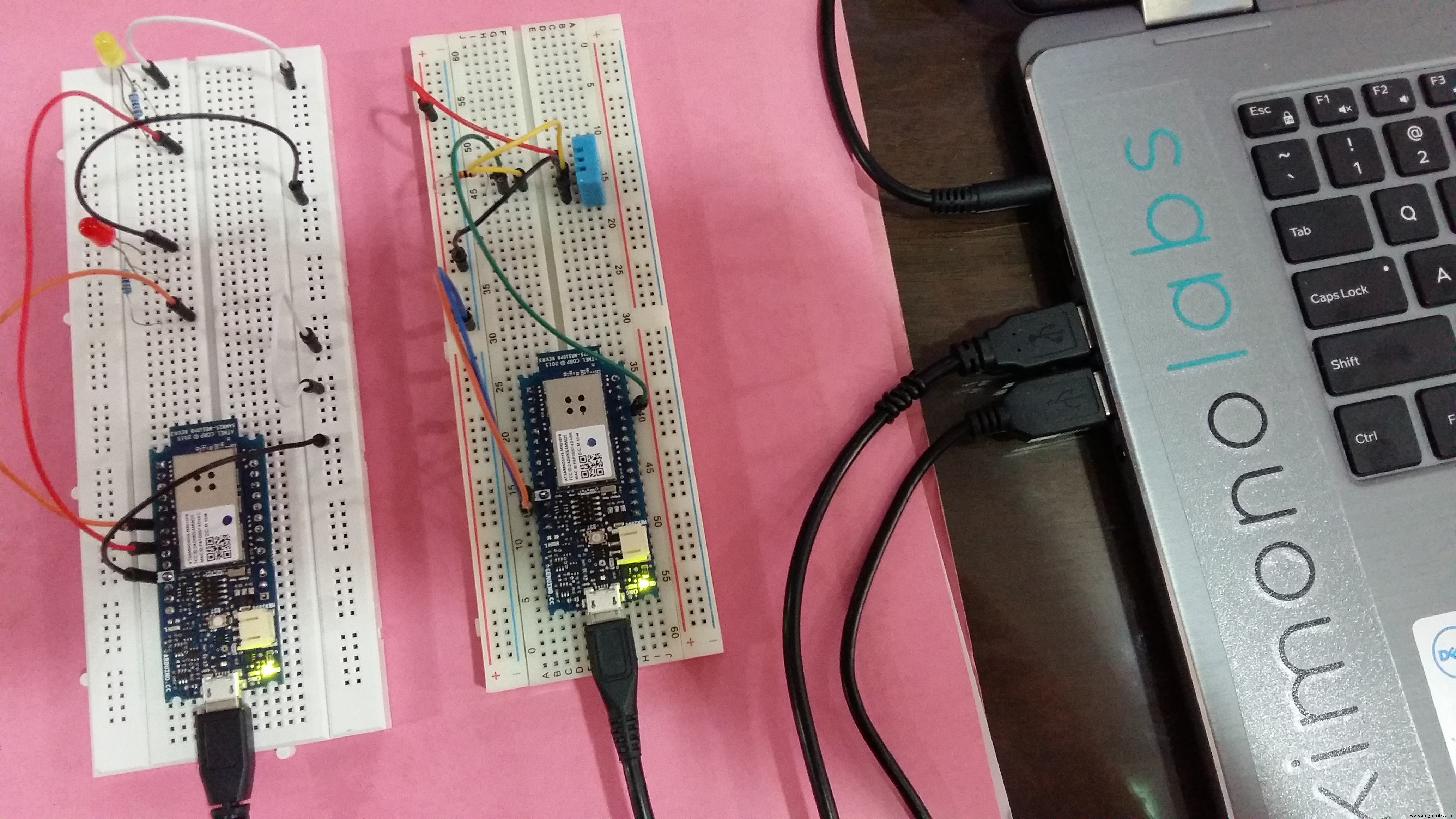 Arduino MKR1000 + DHT11 Sensor: MQTT IoT Demo on Samsung ARTIK Cloud