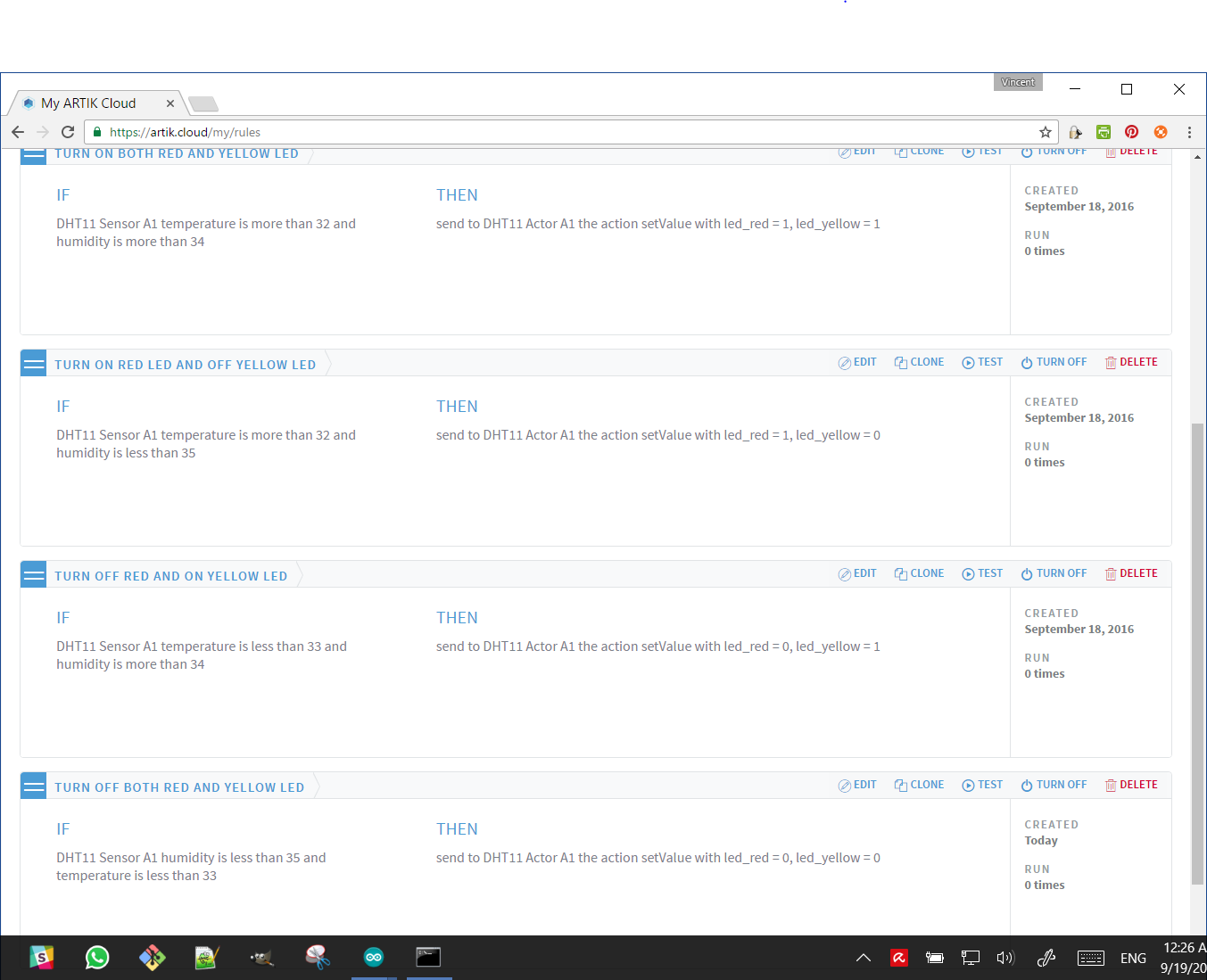Arduino MKR1000 + DHT11 Sensor: MQTT IoT Demo on Samsung ARTIK Cloud