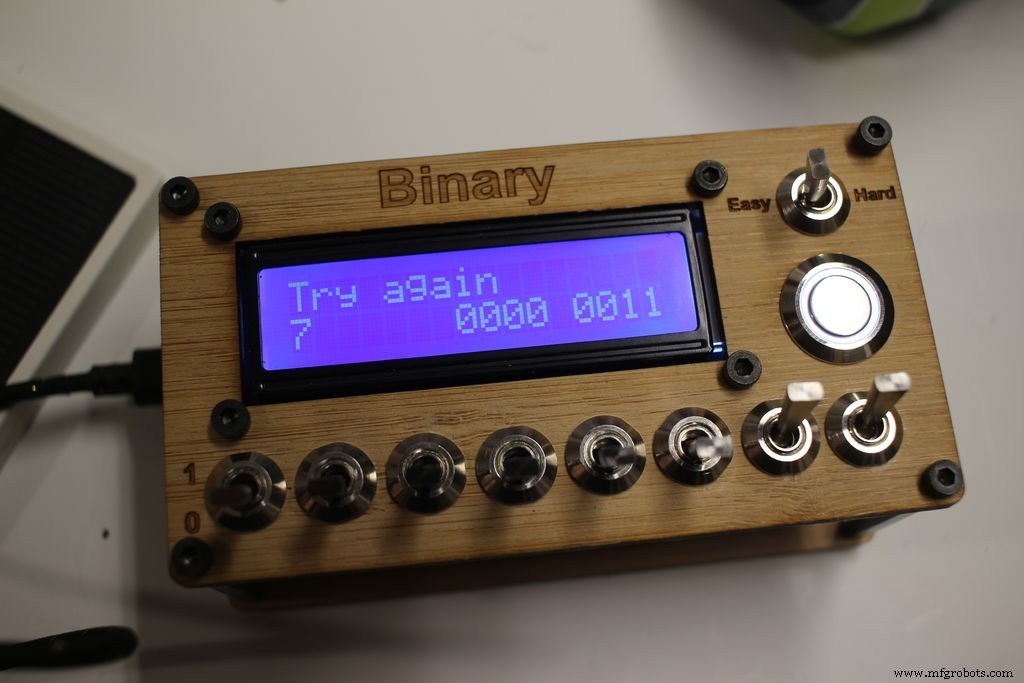 Binary Switch Game – Arduino UNO Project