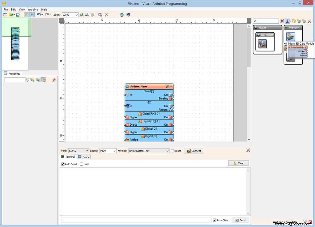 How to Log GPS Data to a MicroSD Card Using Visuino on Arduino Nano