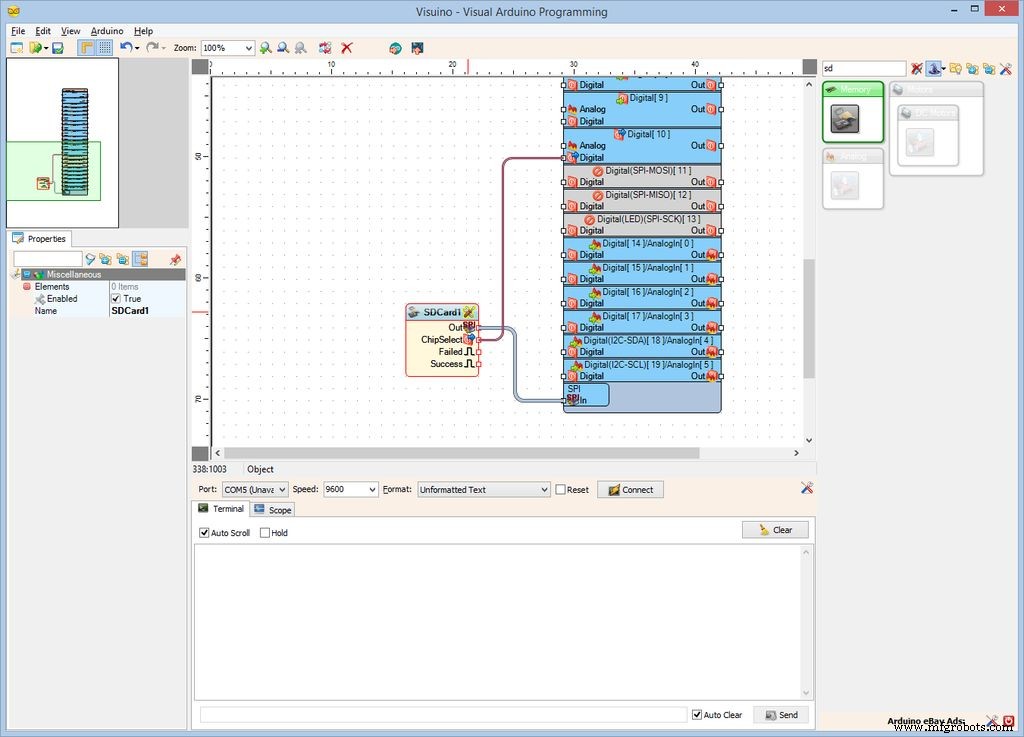 How to Log GPS Data to a MicroSD Card Using Visuino on Arduino Nano