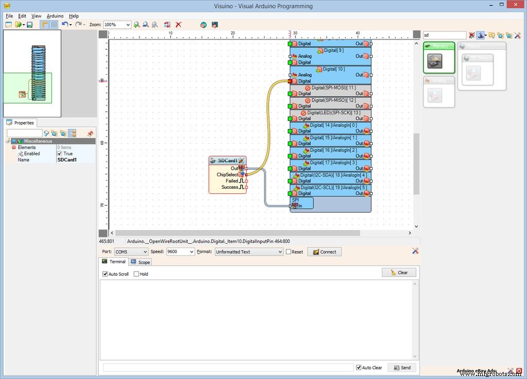 How to Log GPS Data to a MicroSD Card Using Visuino on Arduino Nano
