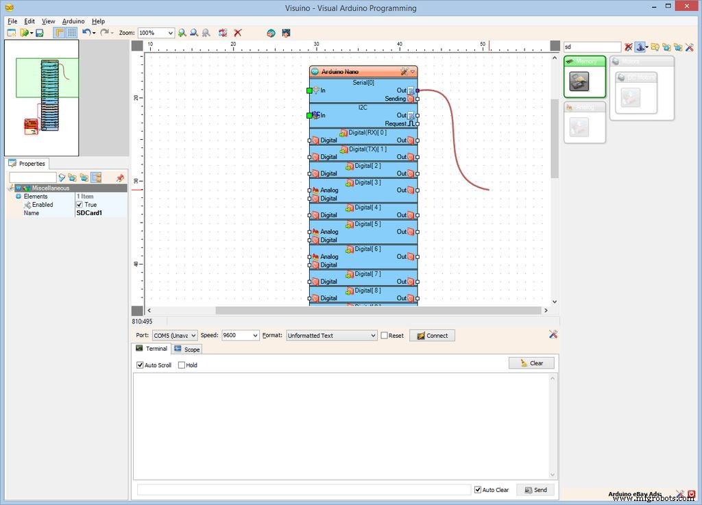 How to Log GPS Data to a MicroSD Card Using Visuino on Arduino Nano