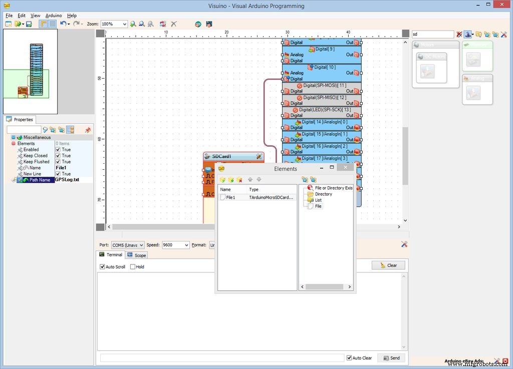 How to Log GPS Data to a MicroSD Card Using Visuino on Arduino Nano