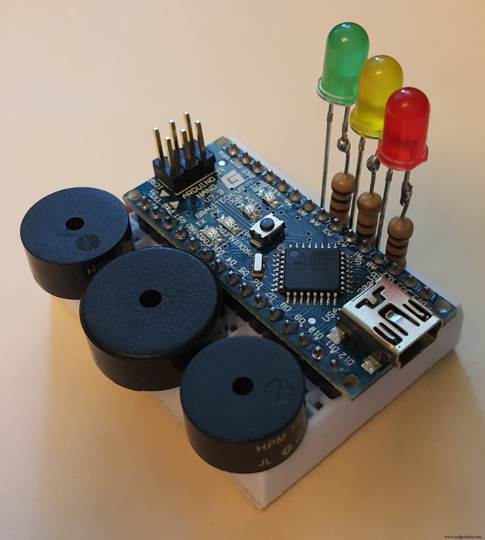 Play ‘Happy Birthday’ with 3‑Way Polyphony on Arduino Nano – Endless, Light‑Sync Melody Demo