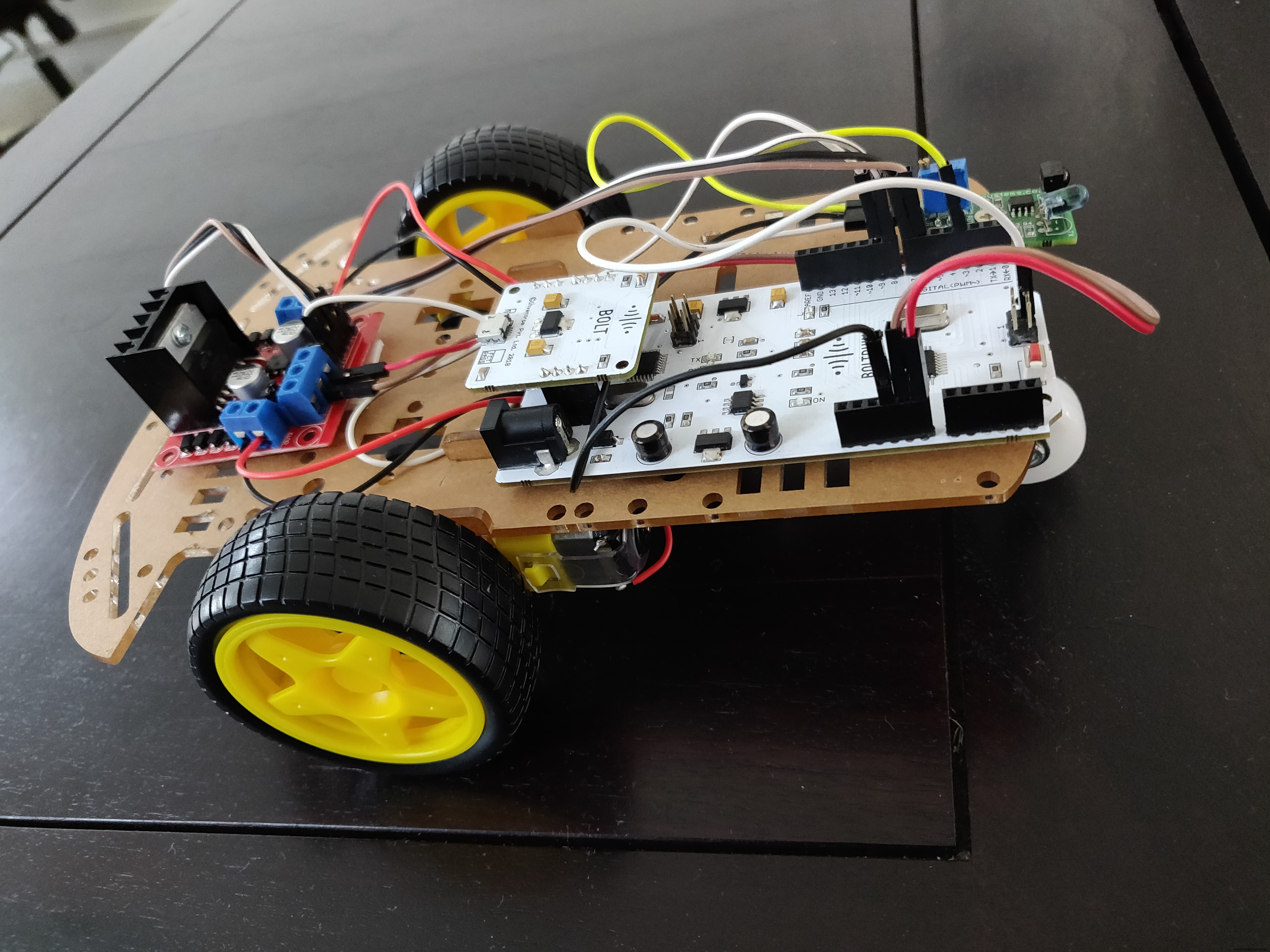 Bolt IoT Smart Robot Car – Arduino UNO & L298 Motor Drivers