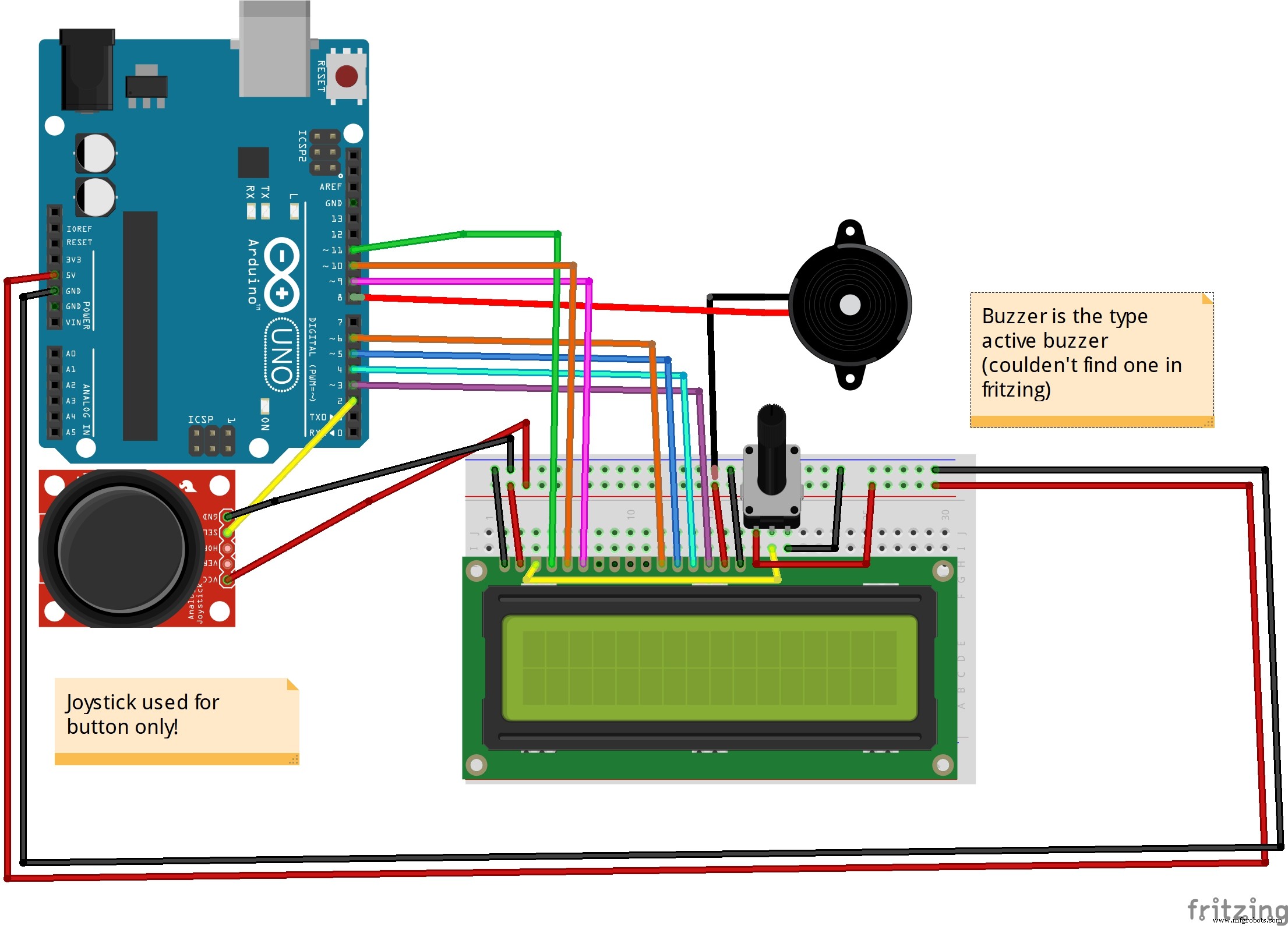 Build a Classic Arduino LCD Arcade Game with Buzzer and Joystick