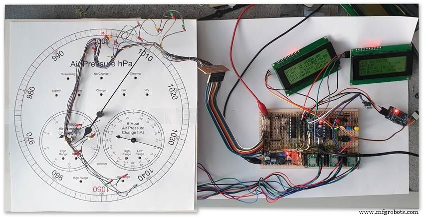 Precision Air Pressure Monitor: Arduino UNO & Nano Barometer with Dual Dials