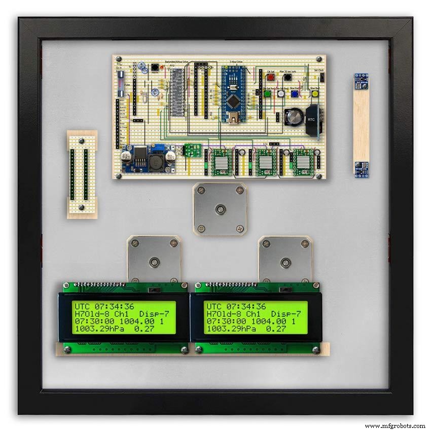 Precision Air Pressure Monitor: Arduino UNO & Nano Barometer with Dual Dials