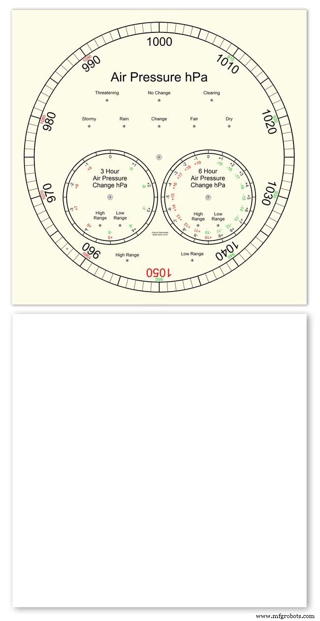 Precision Air Pressure Monitor: Arduino UNO & Nano Barometer with Dual Dials
