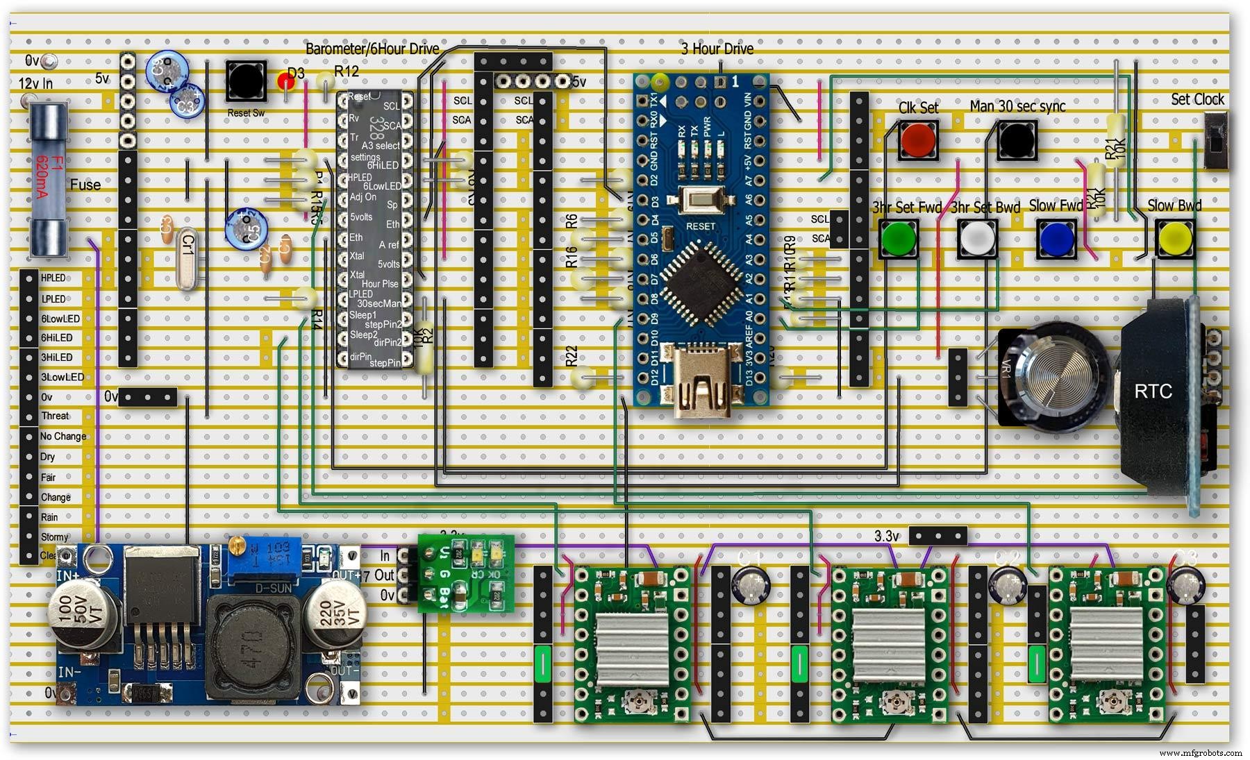 Precision Air Pressure Monitor: Arduino UNO & Nano Barometer with Dual Dials