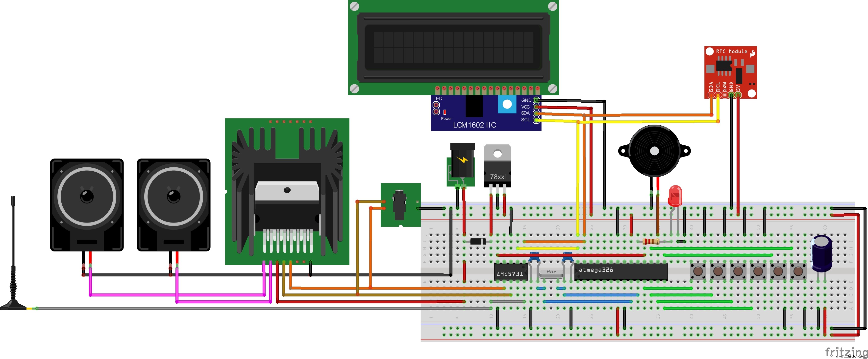 ArduRadio Alarm Clock: DIY Arduino-Based FM Radio & Alarm System