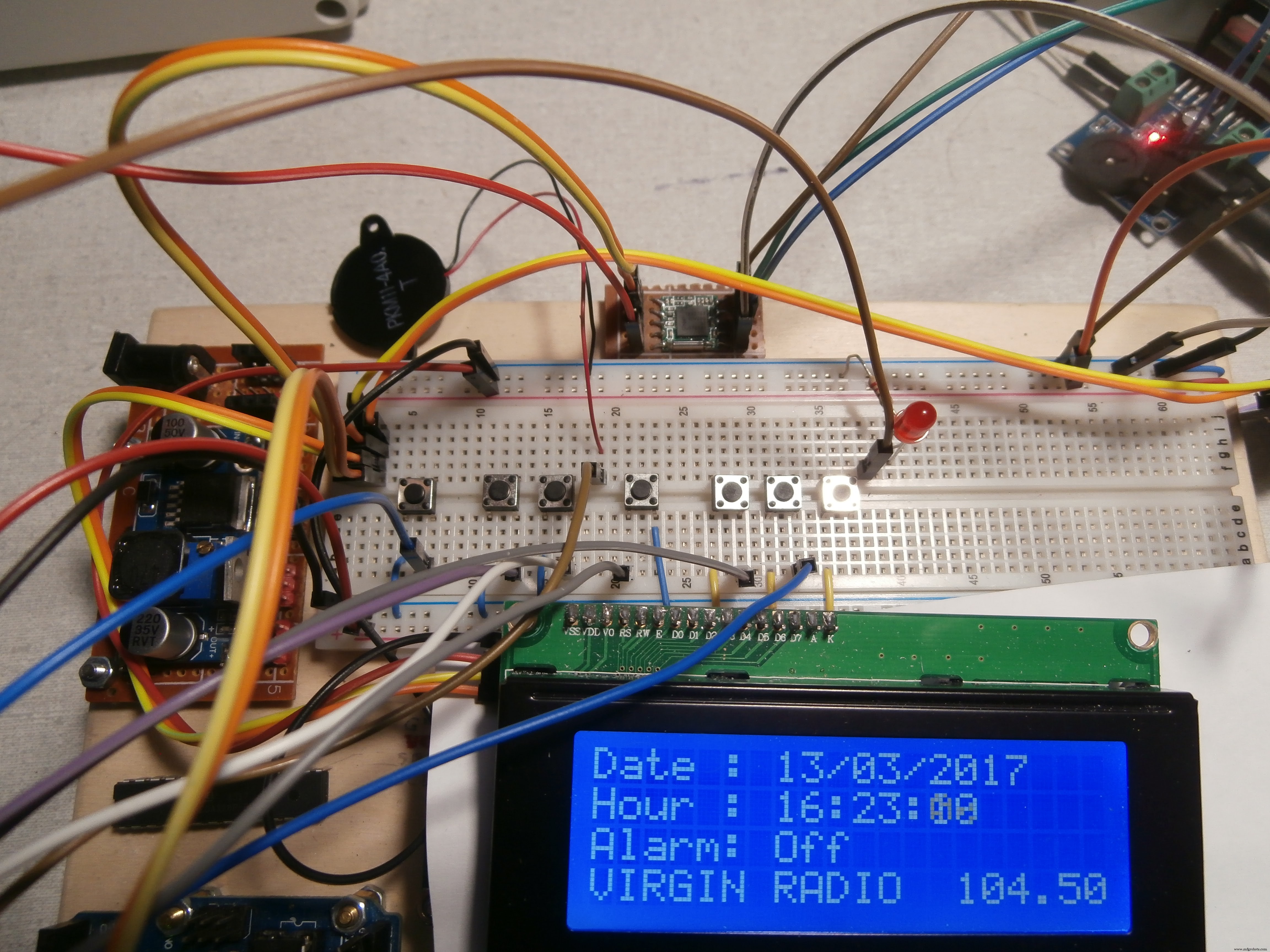 ArduRadio Alarm Clock: DIY Arduino-Based FM Radio & Alarm System