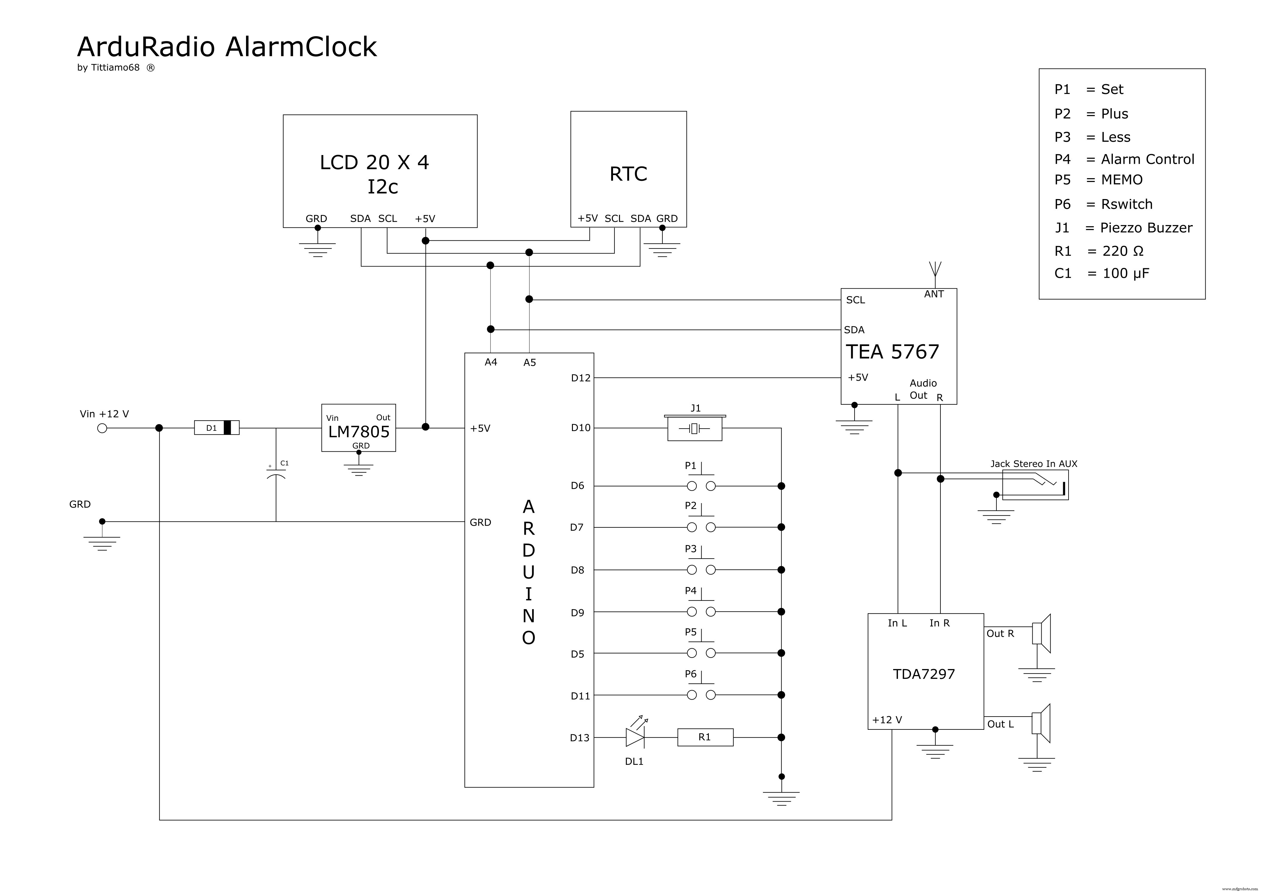 ArduRadio Alarm Clock: DIY Arduino-Based FM Radio & Alarm System