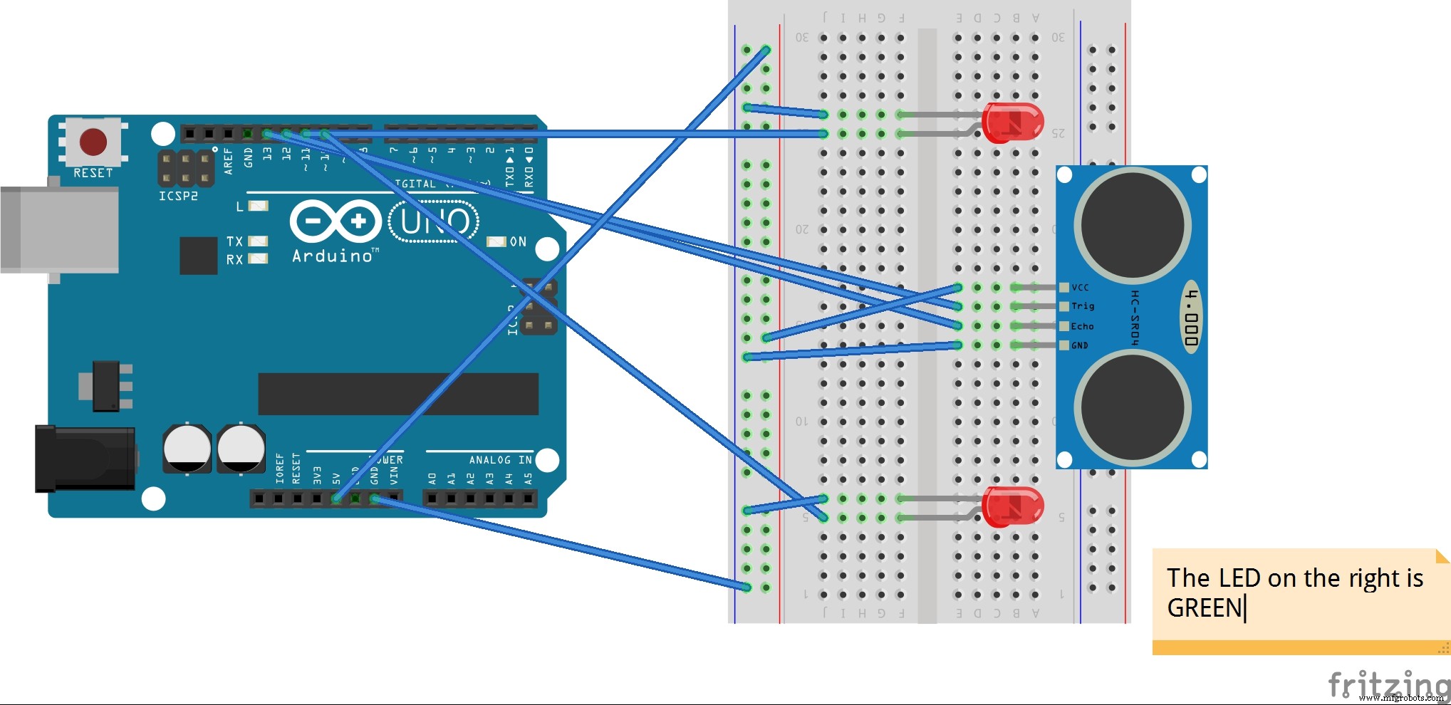 Arduino Ultrasonic Distance Sensor Project: HC‑SR04 Range Finder