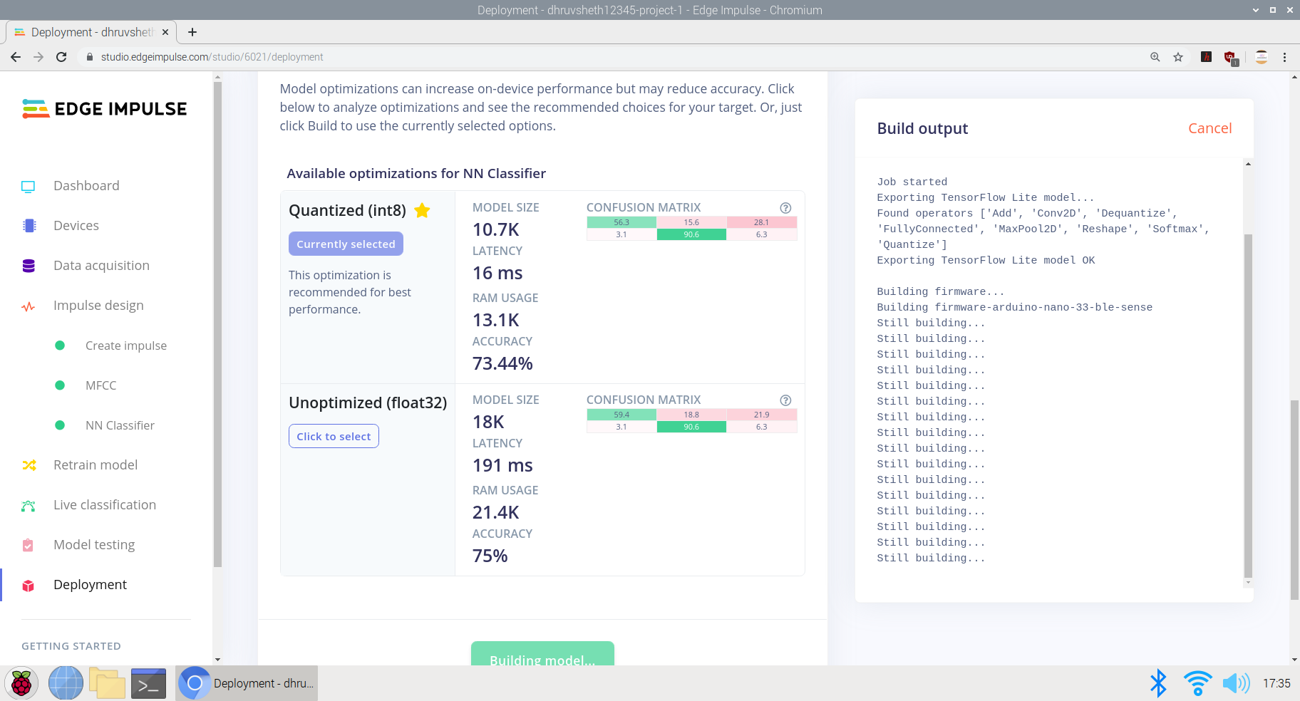 Spectrino: TinyML & IoT Touch-Free Solutions with Arduino Nano & ESP8266