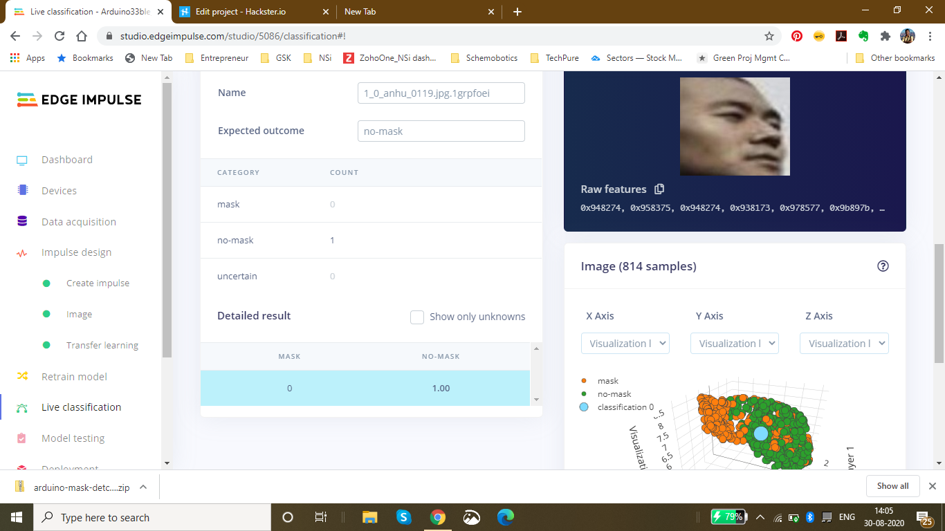 Spectrino: TinyML & IoT Touch-Free Solutions with Arduino Nano & ESP8266