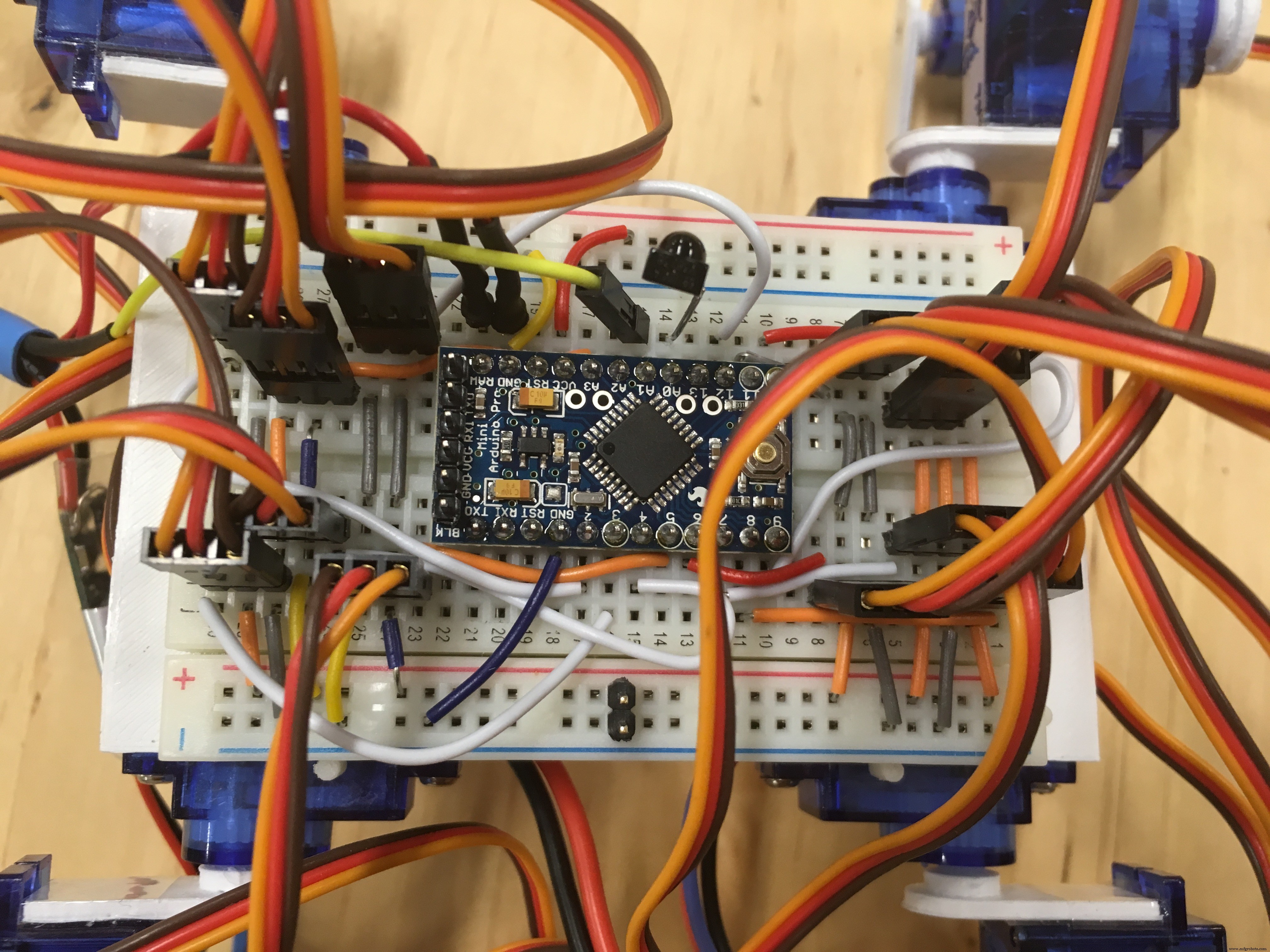 KITtyBot: DIY Smart Robot Kit with Arduino Pro Mini, Servos, IR Control & Power Supply