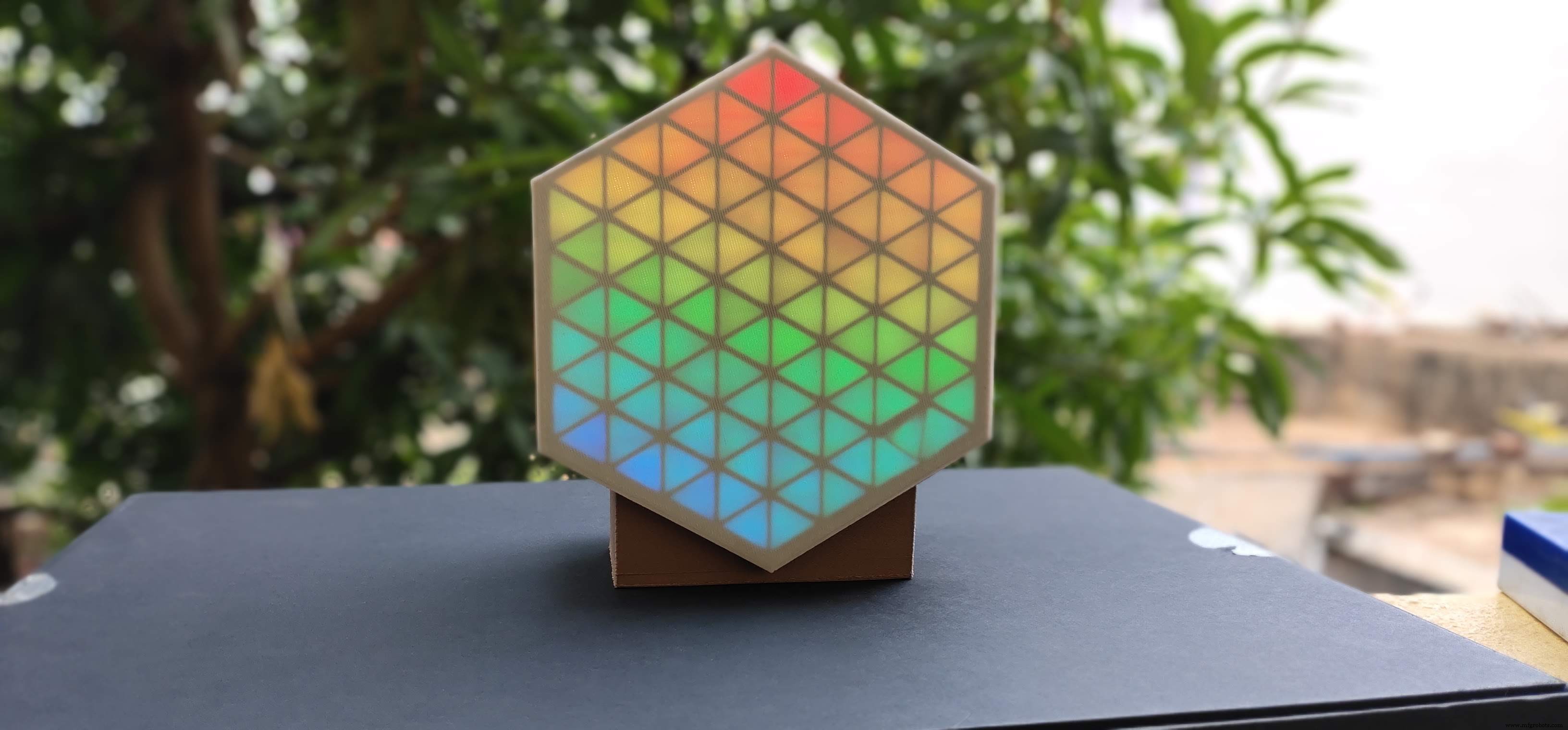 RGB HexMatrix IoT Clock – Dynamic LED Hexagon Display