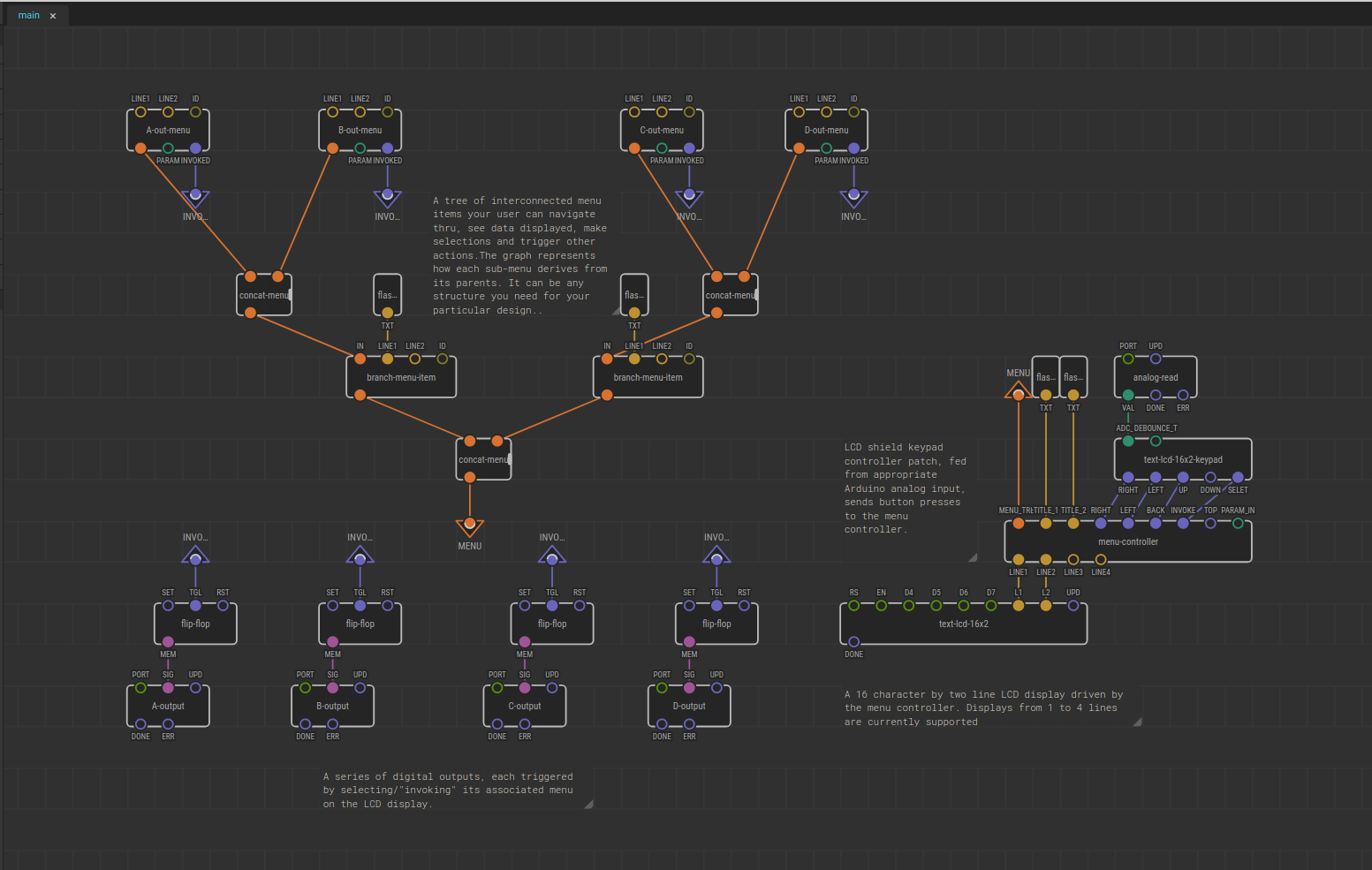 Create Custom LCD Menus on Arduino with XOD – No Coding Required