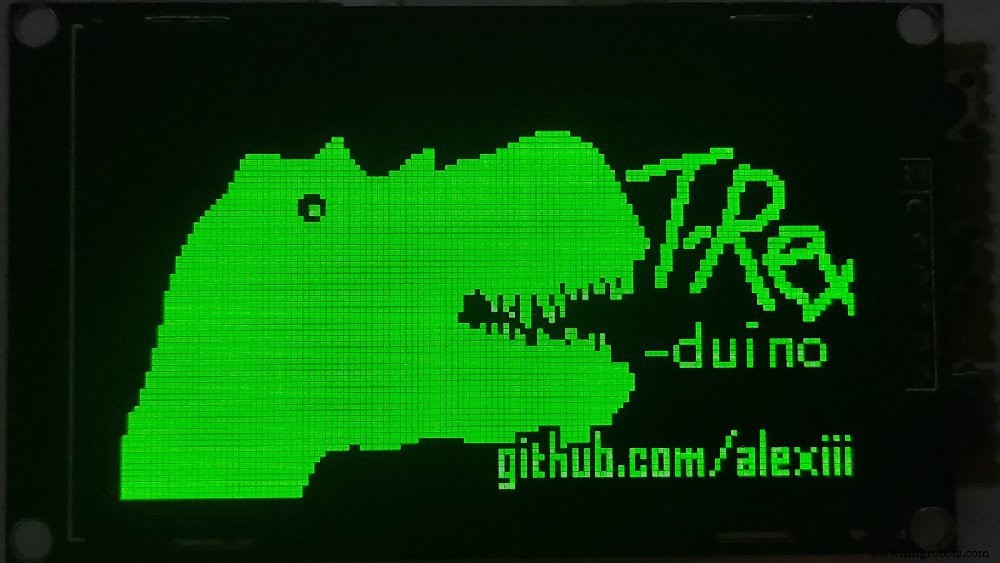 T-Rex-duino: Arduino Clone of the Classic Chrome Dinosaur Game