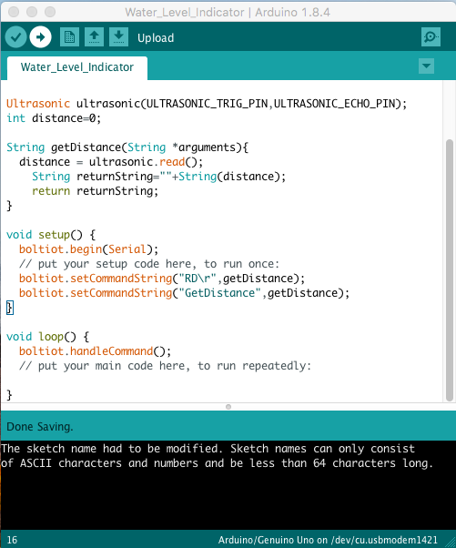 Real-Time Water Level Monitoring & Alert System with Bolt IoT