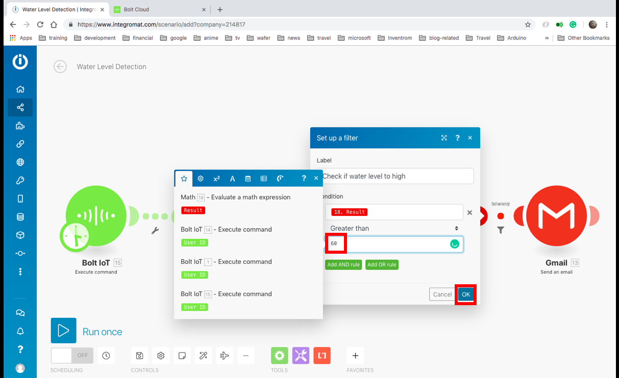 Real-Time Water Level Monitoring & Alert System with Bolt IoT