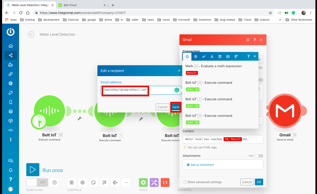 Real-Time Water Level Monitoring & Alert System with Bolt IoT