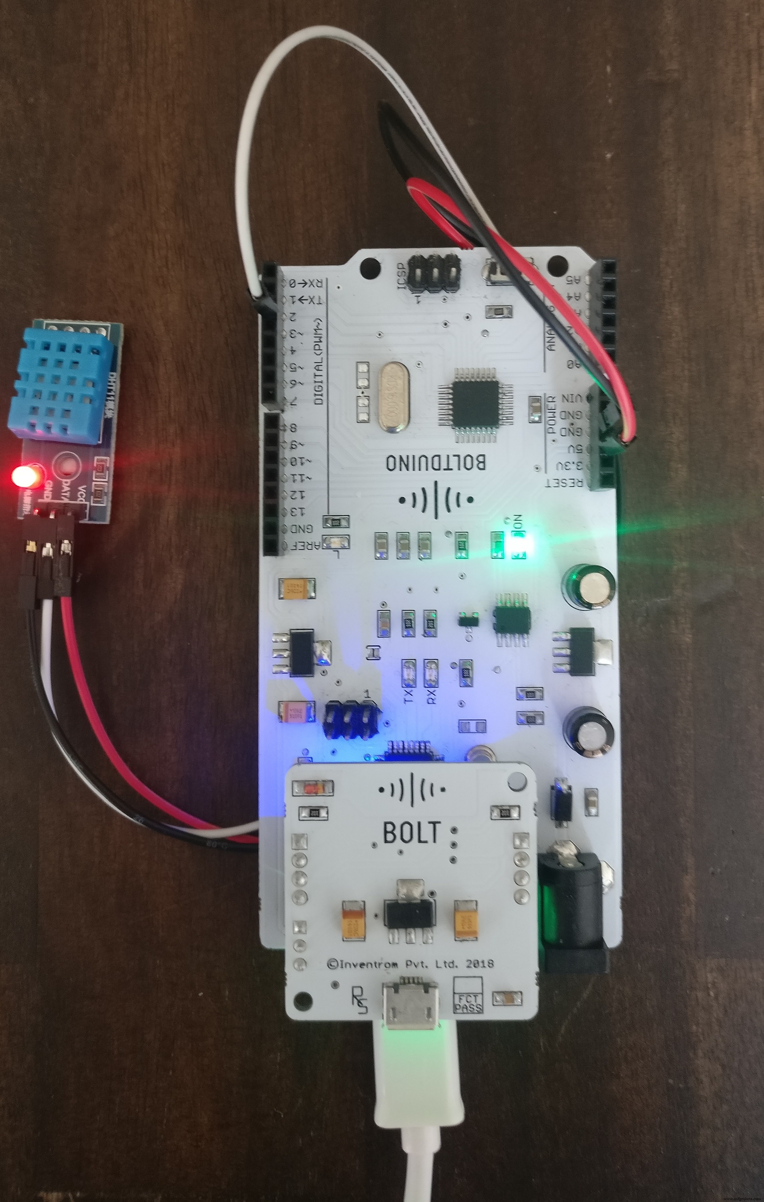 Bolt IoT: Advanced Humidity & Temperature Monitoring with DHT11 and Arduino