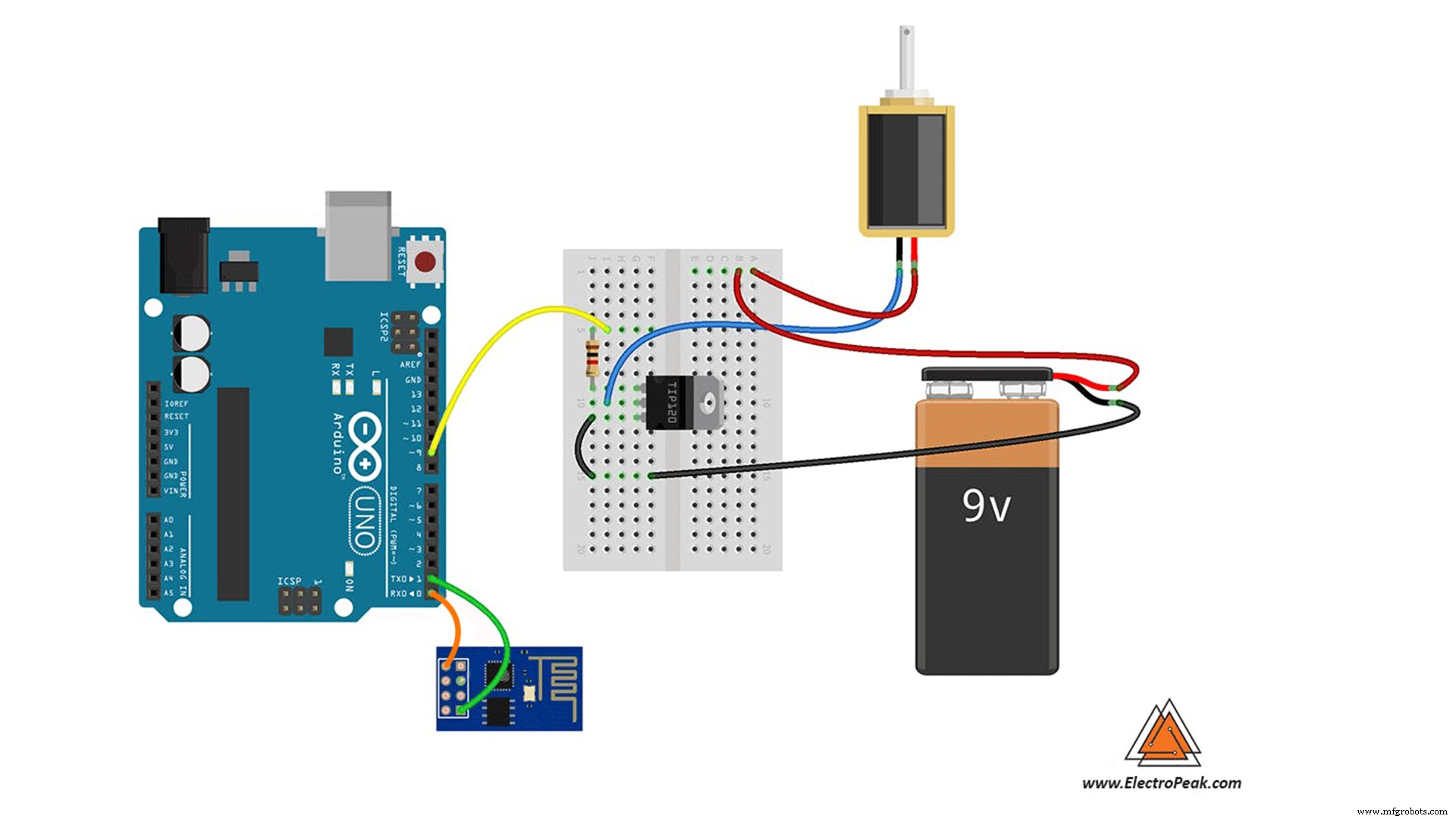 WiFi‑Enabled Smart Door Lock with Arduino & ESP8266 – Unlock via Phone