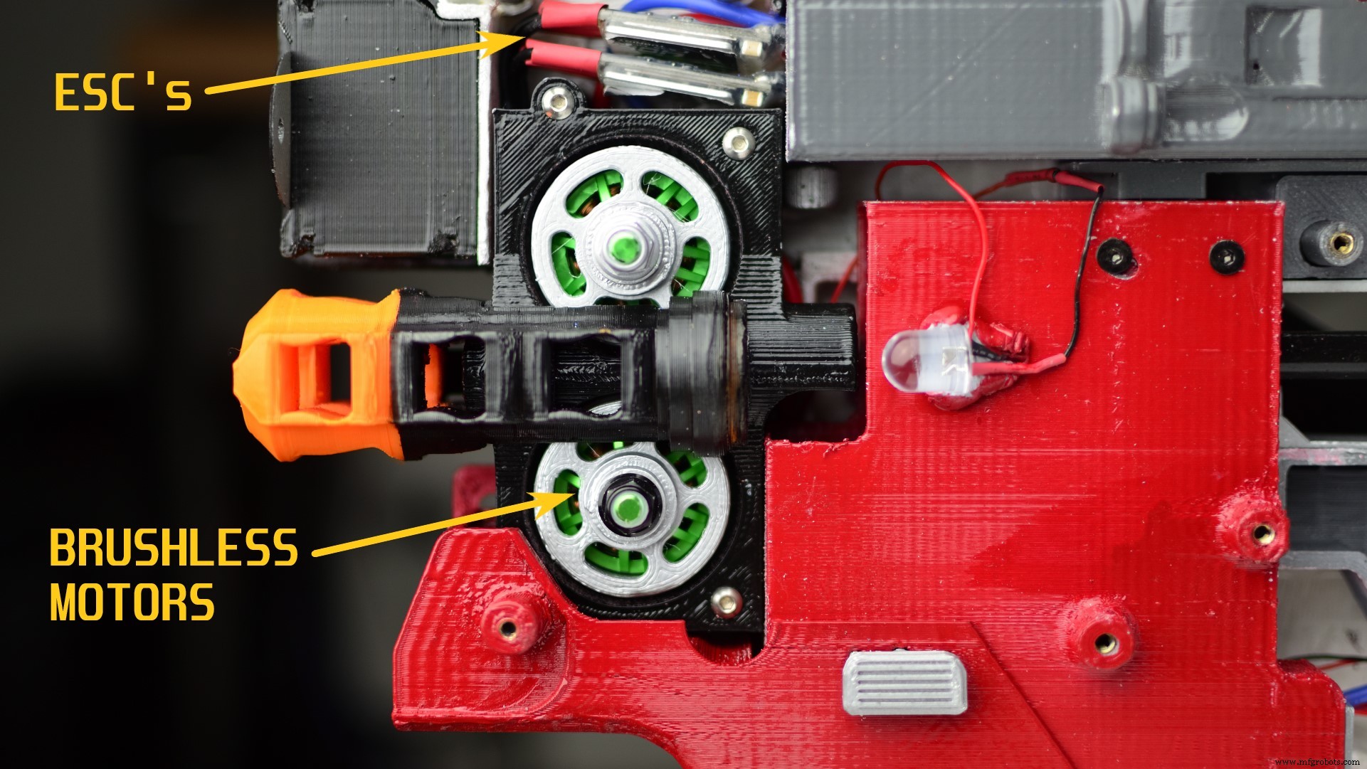Fully Automated 3D‑Printed Brushless Nerf Blaster Powered by Arduino