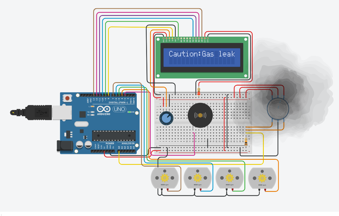 Advanced Arduino-Based Hazardous Gas Leak Detection System