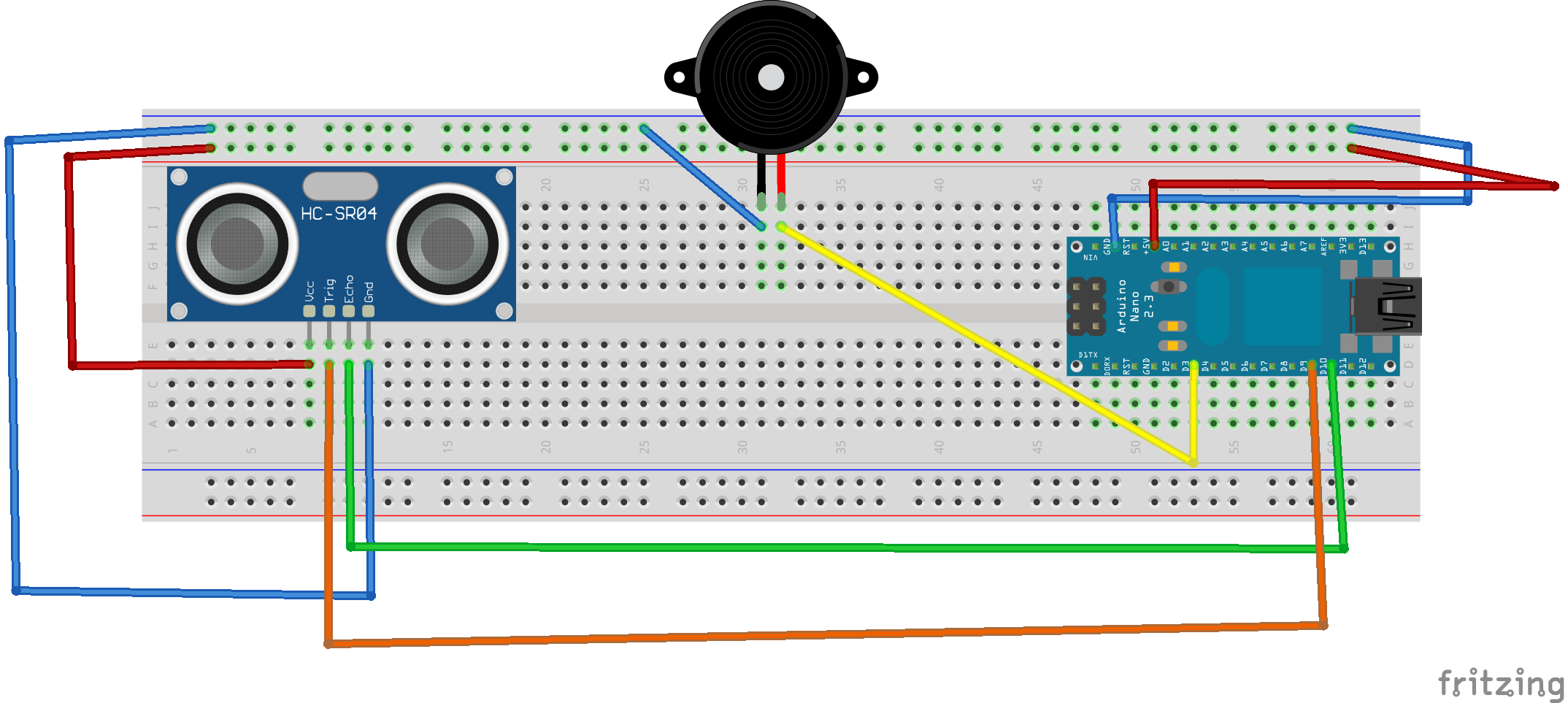 Ultrasonic Tripwire Sensor System with Arduino Nano