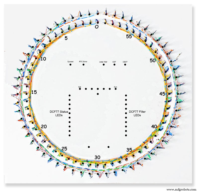 Arduino DCF77 Analyzer Clock MK2 – Accurate 60‑LED Ring Time Code Display