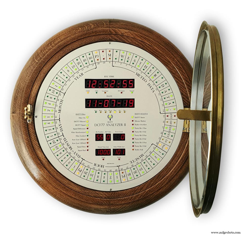 Arduino DCF77 Analyzer Clock MK2 – Accurate 60‑LED Ring Time Code Display