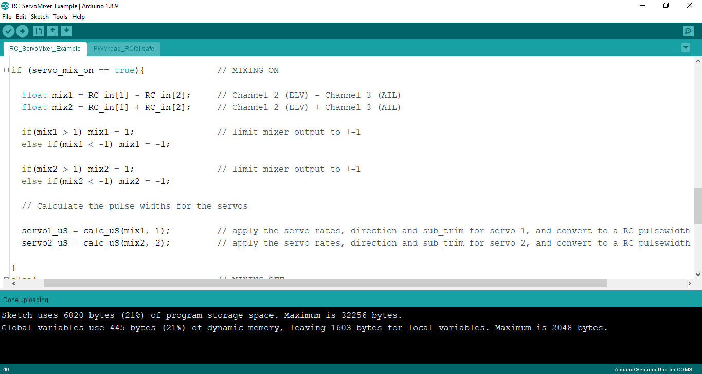 Efficient Arduino PWM Reader & RC Receiver Decoder with Built‑In Fail‑Safe